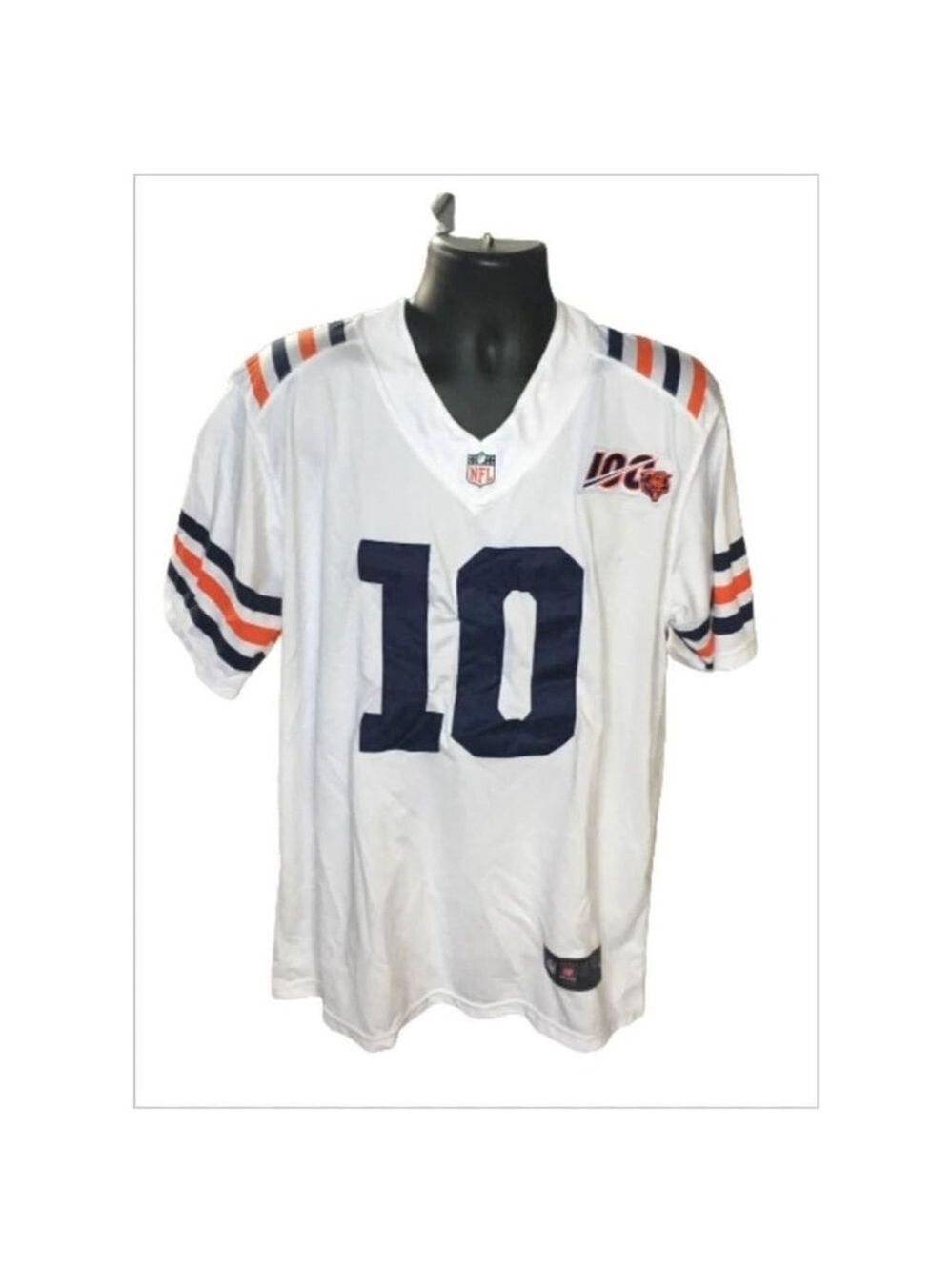 MITCHELL TRUBISKY chicago bears MEN'S GAME WHITE JERSEY size medium - Picture 2 of 3